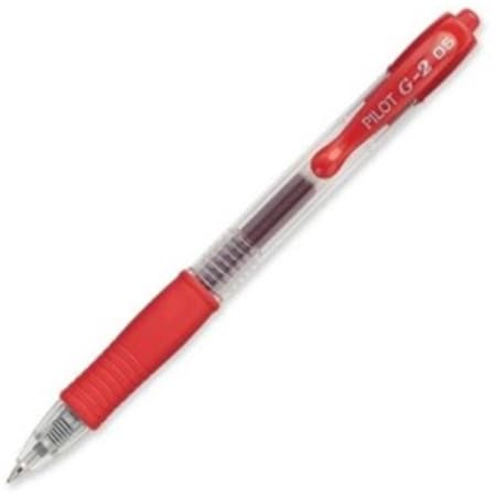 Vertex UPC G2 Retractable Gel Ink Rolling Ball Pen .5mm Red VE60112